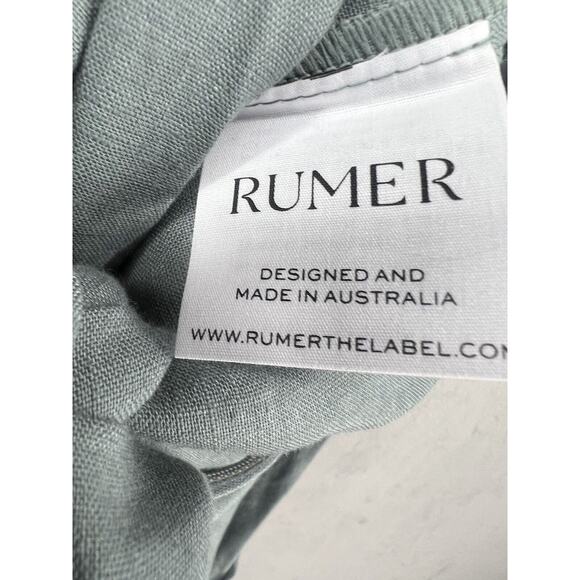 Rumer The Label Loulou Belted Jumpsuit Size Small 100% Linen Gray - Picture 10 of 11